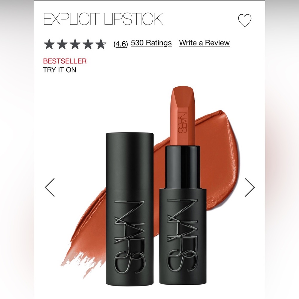 NIB- NARS Explicit lipstick, color- no shame